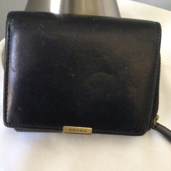 Coach Vintage small bifold leather Wallet  with zipper around change purse - Picture 8 of 12